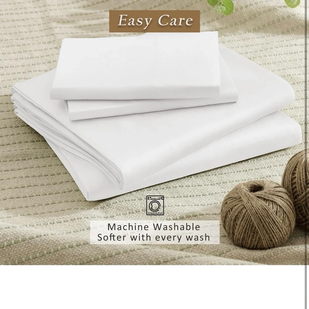 Luxury cooling sheeting set 100% viscose from bamboo,4 piece bedding set (queen)